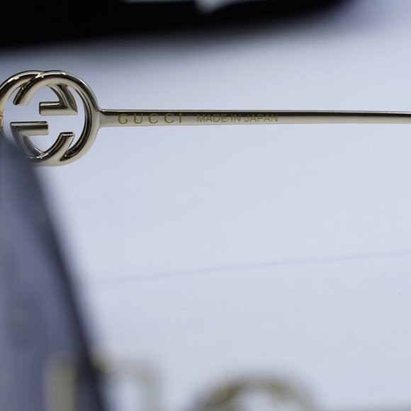 Gucci GG1203S 002 Round Sunglasses - Gold/Grey main image 4